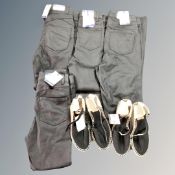 A box of two pairs of H & M shoes size 5 and 7 new with tags,