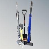 A Polti Cinderella upright steam cleaner together with Thane H20X5 steam cleaner and bundle of