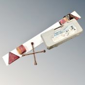 A hydraulic trolley jack, boxed, together with a wheel brace,