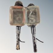 A pair of coach lamps