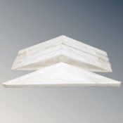 Five plastic Victorian style doorway pelmets