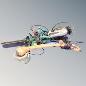 A Parkside 100 E2 pressure washer with hose together with a Bosch Accu cordless hedge trimmer,