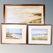 An Ivan Lindsay oil on canvas of Tynemouth Longsands,