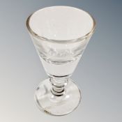 A late 19th / early 20th century penny lick ice cream glass