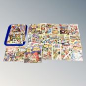 A tray of approximately 50 20th century Marvel comics - Captain America and The Falcon, Ghost Rider,