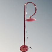 An Art Deco style metal floor lamp