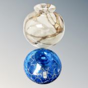 Two Mdina glass vases