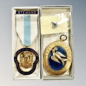 Three pieces of Masonic jewellery