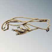 An 18ct gold diamond set brooch CONDITION REPORT: 5g