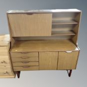 A 20th century teak effect sideboard