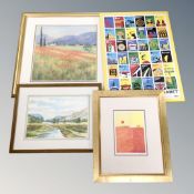 An Andy Tuchy great northern alphabet poster issued by the Baltic, framed,