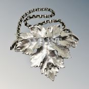 A fine Victorian silver Port decanter label,