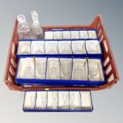 A box of four sets of 20th century glasses,