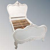 A French style painted 3' bed frame