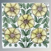 William De Morgan - A Bedford Park Anemone tile,