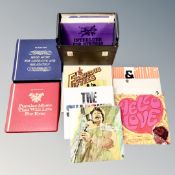 A case of vinyl LP's including Ella Fitzgerald, The Shadows,