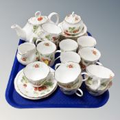 A twenty seven piece Ringtons Regina Strawberry bone tea and coffee service