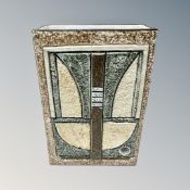 A Troika pottery vase, height 17.5 cm (a/f) CONDITION REPORT: Hairline crack at rim.