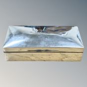 A silver cigar box, London 1927,