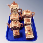 A tray of seven pieces of Price Kensington cottage ware