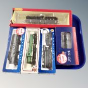 A Hornby 00 gauge LMS Fowler 0-6-0 4F engine with tender together with Bachmann 1:77 00 gauge LNER