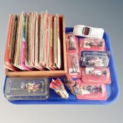 A tray of vintage folded Ordnance Survey maps,