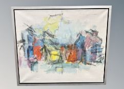 Continental school : Abstract, oil on canvas,