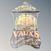 A Vaux golden strong ale The Sunderland Clipper wooden pub sign