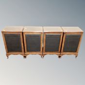 A set of four Period High Fidelity LS25 speakers in cabinets