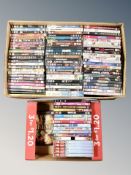 Two boxes of DVD's