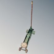 A hydraulic trolley jack