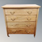 A late Victorian inlaid mahogany four drawer chest