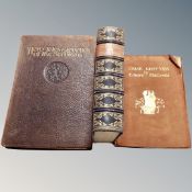 A box of antique and later books, The Works of Oscar WIlde, Heroe-tails,