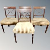 A set of four Victorian mahogany dining chairs