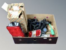 A box of three vignal vehicle tail lights,