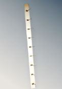 A nine-hook coat rack,