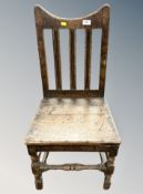 A 19th century oak occasional chair