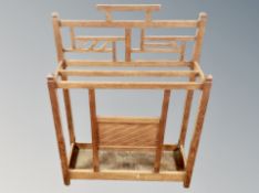 A beech umbrella stand,