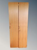 A Scandinavian pine effect double door cupboard,
