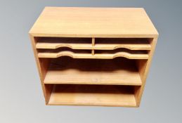 A Scandinavian teak media stand,