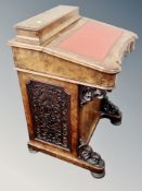 A Victorian walnut Davenport