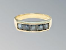 A 14ct gold sapphire half eternity ring, size N CONDITION REPORT: 3.