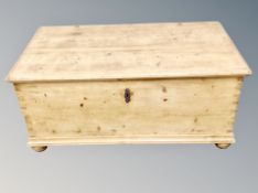 A 19th century pine blanket box,