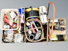 Three boxes of hardware including Stanley Bailey no.