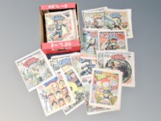A box containing a quantity of circa 1980's 2000 AD Judge Dredd comics