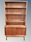 A Scandinavian teak bookshelf,