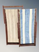 Two vintage folding deck chairs