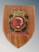 An old Dutch naval plaque marked 'Cave Canem' / beware of the dog