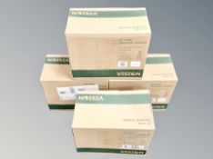 Four pairs of boxed Vision SP-1300 speakers