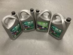 Four 5 litre lawn mower engine oil - SAE-30 (4).